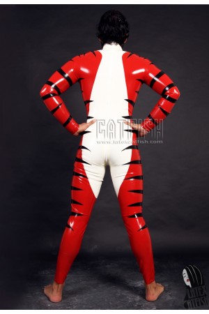 (stock clearance) Men's 'Wildside' Latex Neck Entry Catsuit