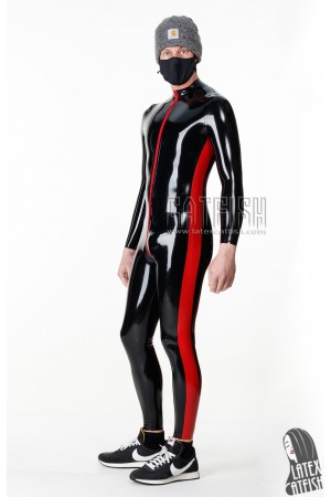 'Side-Striped' Latex Catsuit