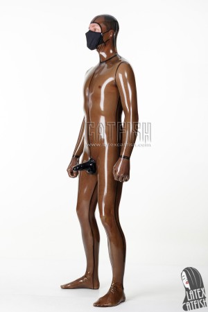 Men's Latex Face Entry Catsuit