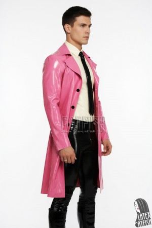 Men's Latex Trench Coat