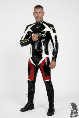 Men's Branded Latex Motorcycle Jacket