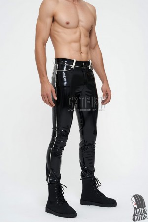 Latex Trooper Style Jeans