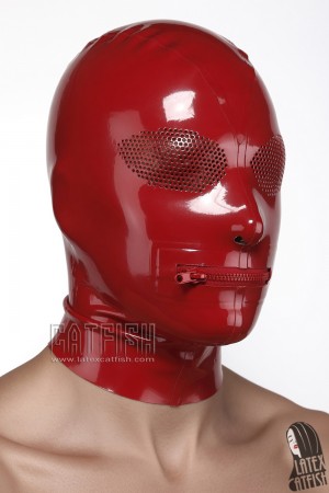 Alien Insecto Latex Hood With Mouth Zipper