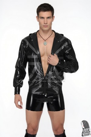 Men's 'Britannia' Latex Hoodie Jacket