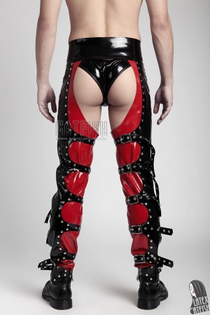 Men's 'Buckled Bronco' Latex Chaps