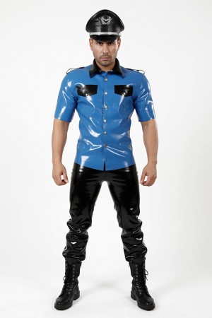 Latex Short-sleeved Uniform Shirt