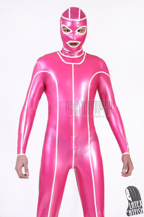 Men's 'Gyro-Gimp' Hooded Latex Catsuit Men's 'Gyro-Gimp' Hooded Latex Catsuit