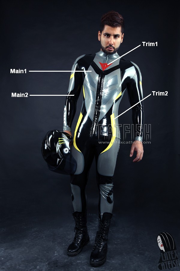 Men's 'R-100X' Rubber Moto Racing Suit Model F Men's 'R-100X' Rubber Moto Racing Suit Model F