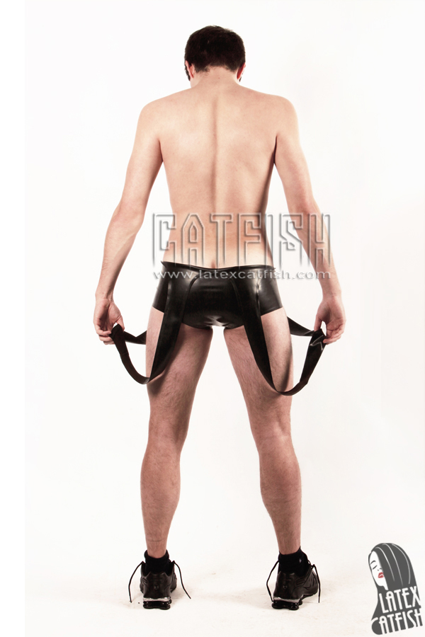 Men's Two-Colors Latex Wrestling Suit Men's Two-Colors Latex Wrestling Suit
