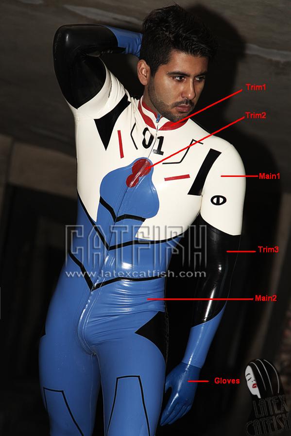 Men's 'Zero-One' Anime Hero Character Latex Catsuit Men's 'Zero-One' Anime Hero Character Latex Catsuit