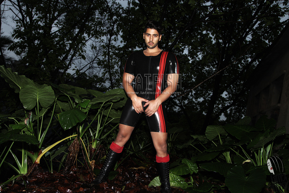 Men's 'Triple'Stripe' Latex Surfsuit Men's 'Triple'Stripe' Latex Surfsuit