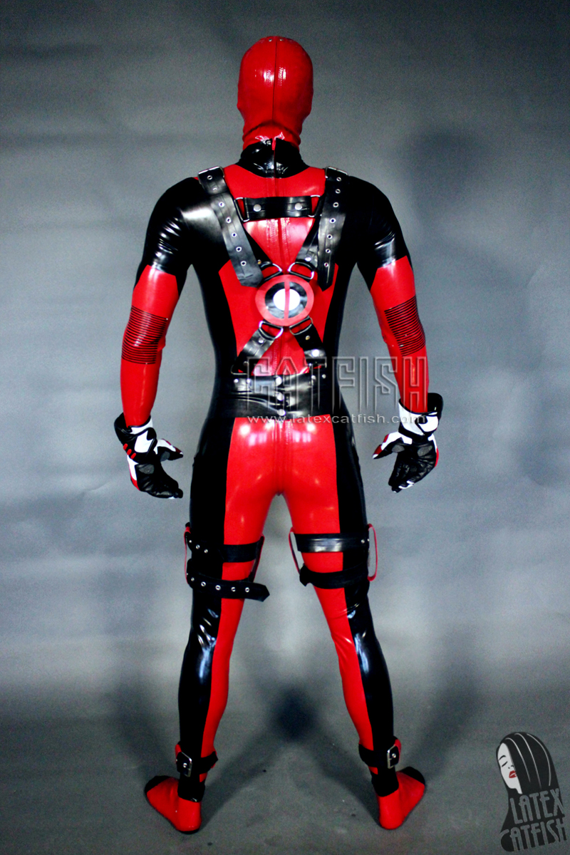 Men's 'Deadpool' Super Hero Latex Suit Men's 'Deadpool' Super Hero Latex Suit