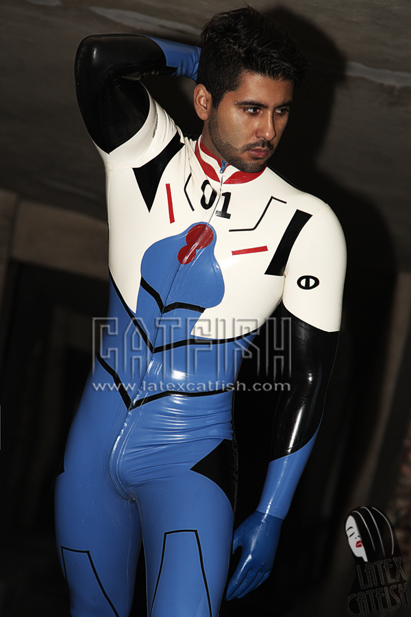 Men's 'Zero-One' Anime Hero Character Latex Catsuit Men's 'Zero-One' Anime Hero Character Latex Catsuit