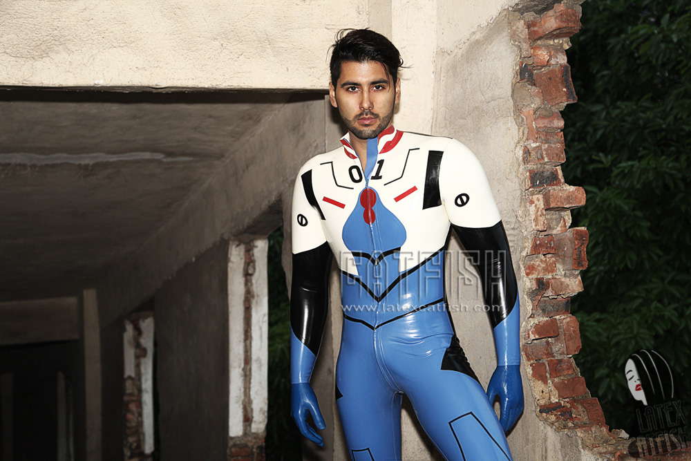 Men's 'Zero-One' Anime Hero Character Latex Catsuit Men's 'Zero-One' Anime Hero Character Latex Catsuit