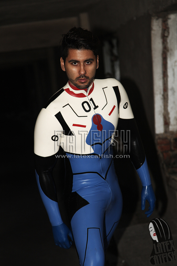 Men's 'Zero-One' Anime Hero Character Latex Catsuit Men's 'Zero-One' Anime Hero Character Latex Catsuit