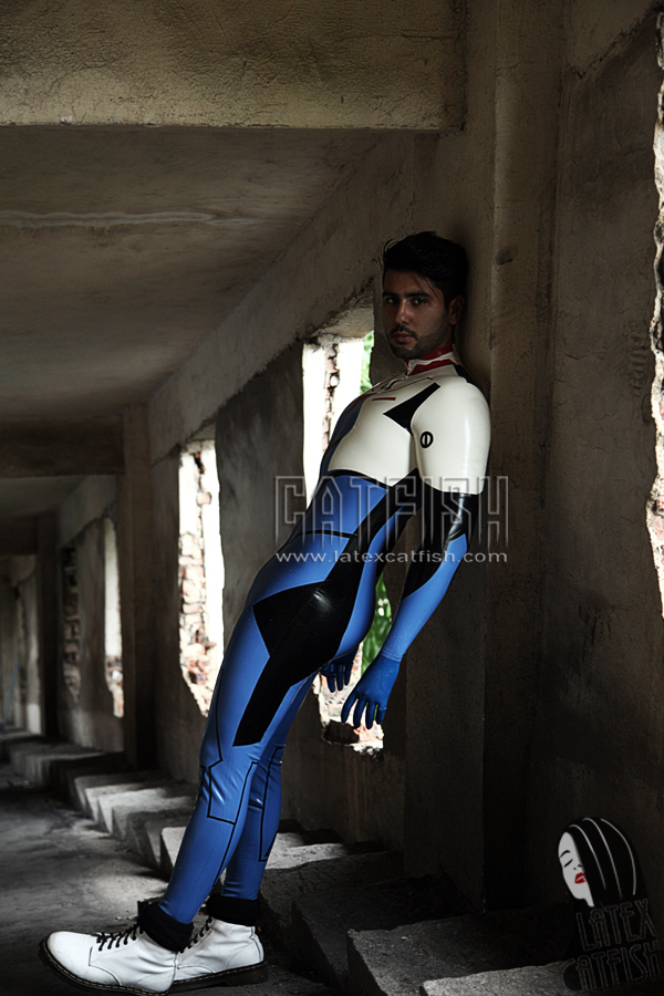 Men's 'Zero-One' Anime Hero Character Latex Catsuit Men's 'Zero-One' Anime Hero Character Latex Catsuit
