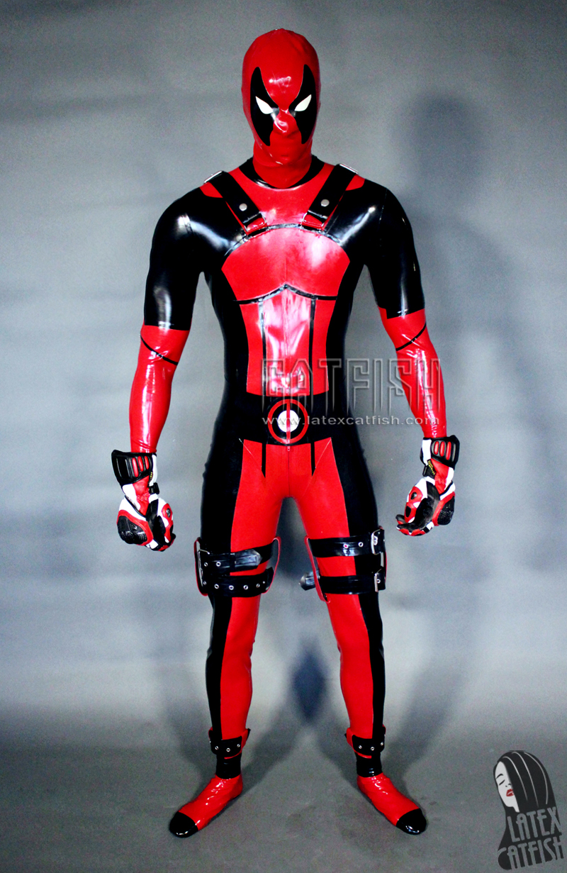 Men's 'Deadpool' Super Hero Latex Suit Men's 'Deadpool' Super Hero Latex Suit