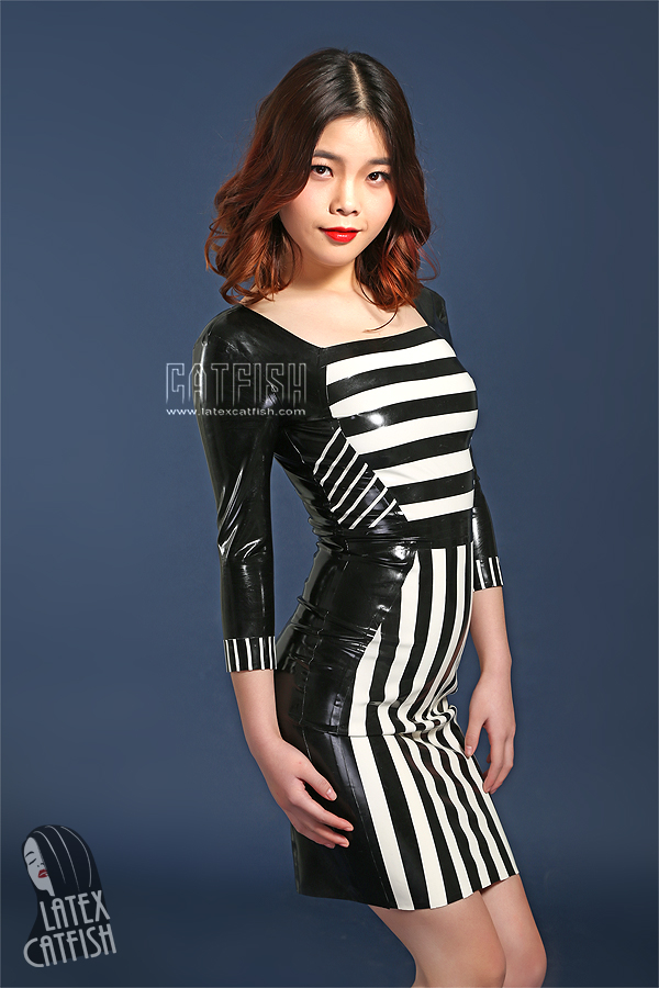 'Stripes Galore' Latex Dress 'Stripes Galore' Latex Dress