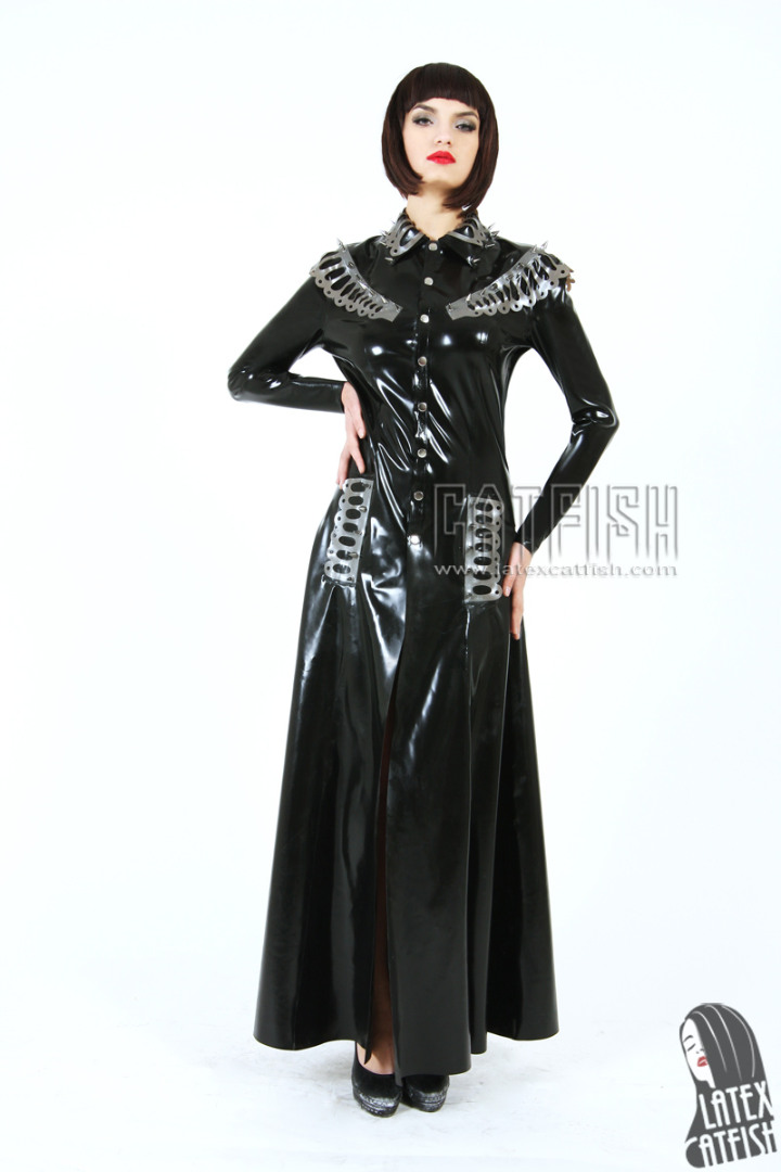 'Thrones' Latex Full-Length Trench Coat 'Thrones' Latex Full-Length Trench Coat