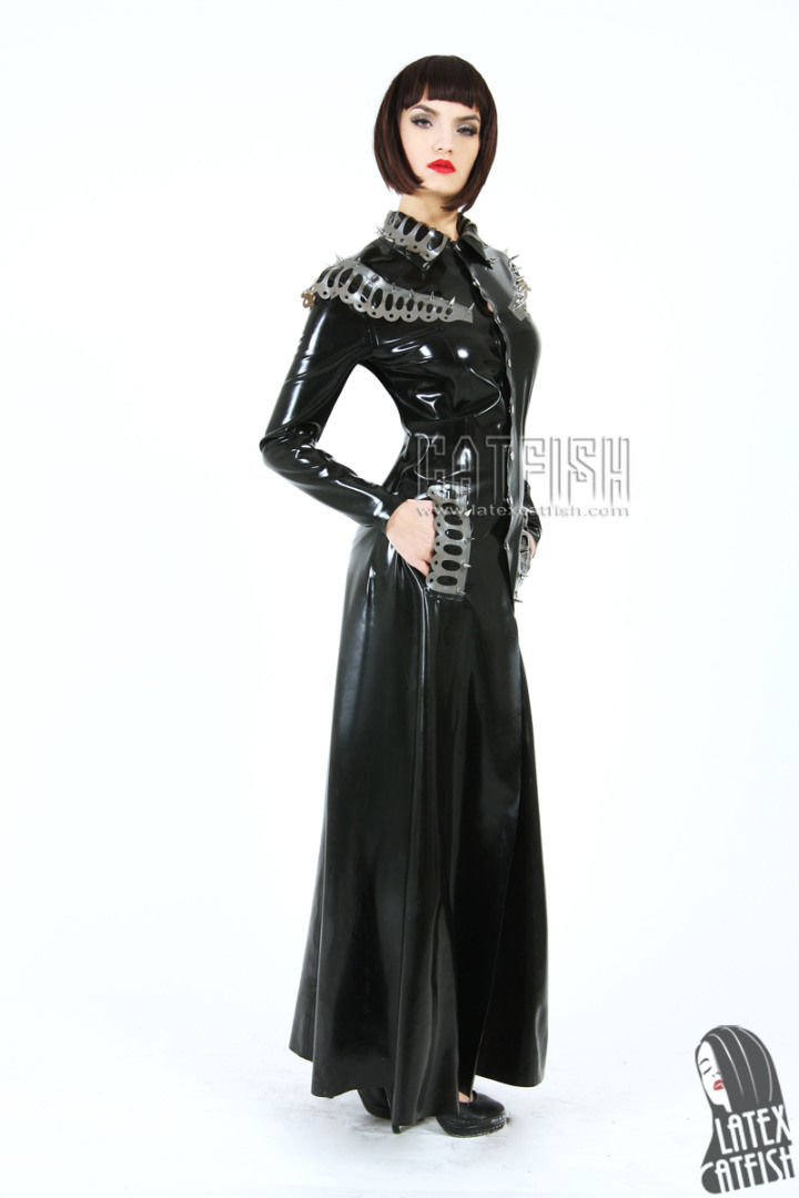 'Thrones' Latex Full-Length Trench Coat 'Thrones' Latex Full-Length Trench Coat
