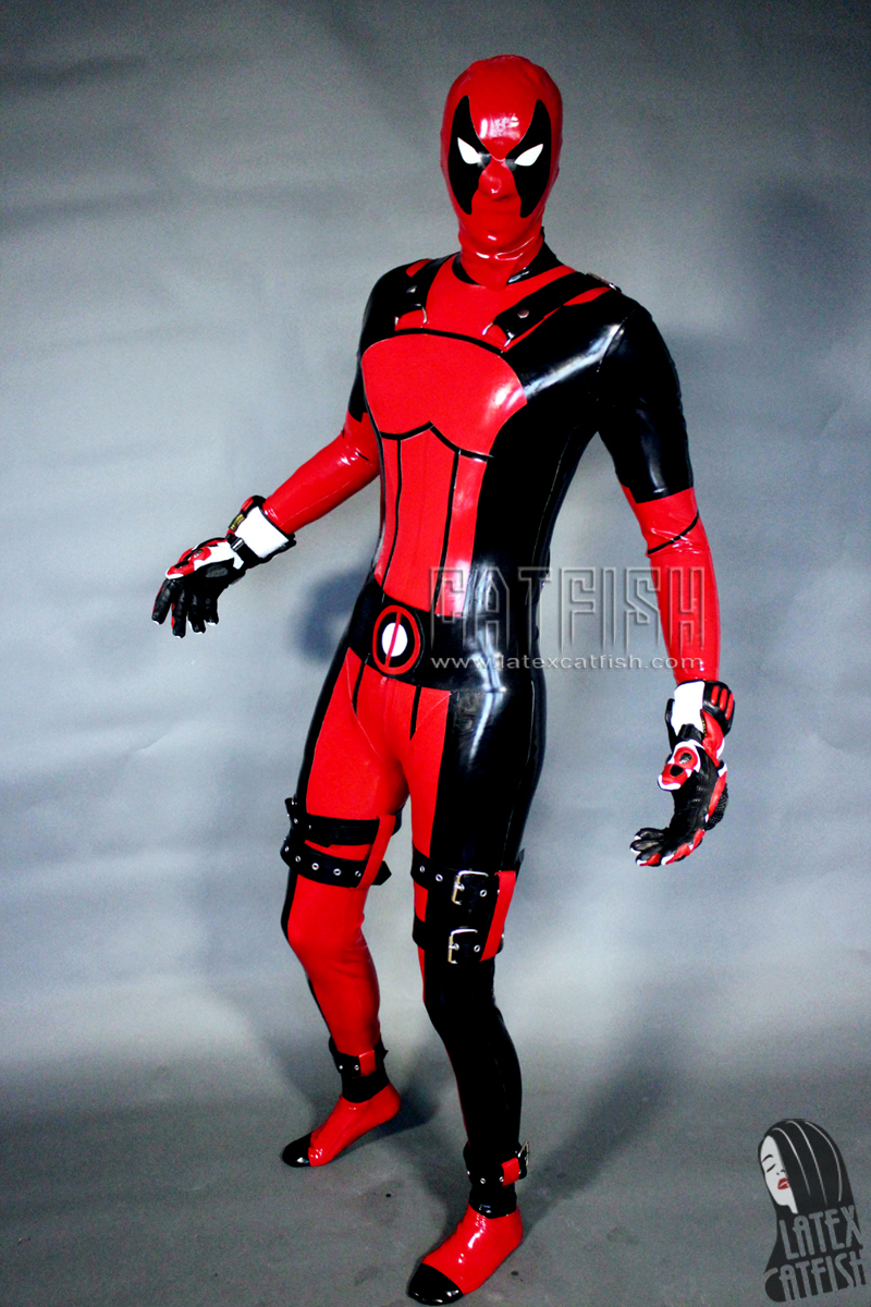 Men's 'Deadpool' Super Hero Latex Suit Men's 'Deadpool' Super Hero Latex Suit