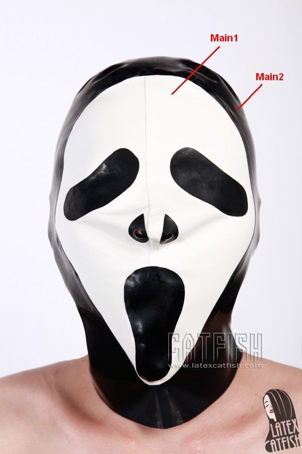 Unisex 'Scream' Ghost Latex Costume Hood/Mask Unisex 'Scream' Ghost Latex Costume Hood/Mask