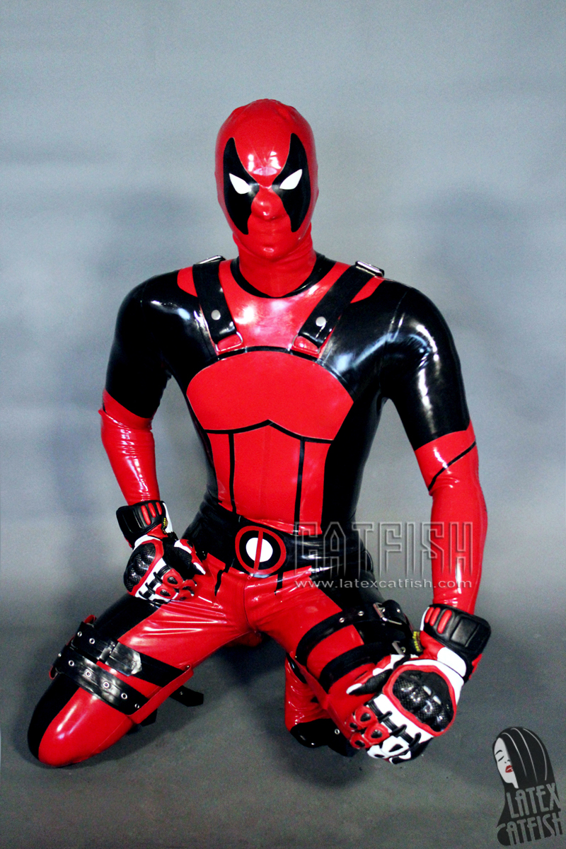 Men's 'Deadpool' Super Hero Latex Suit Men's 'Deadpool' Super Hero Latex Suit