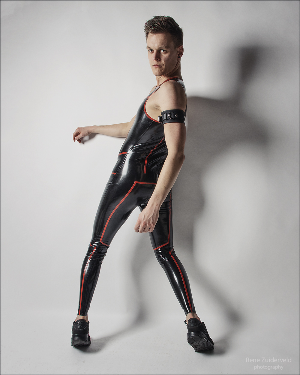Men's Sleevless Latex Leggings Suit Men's Sleevless Latex Leggings Suit