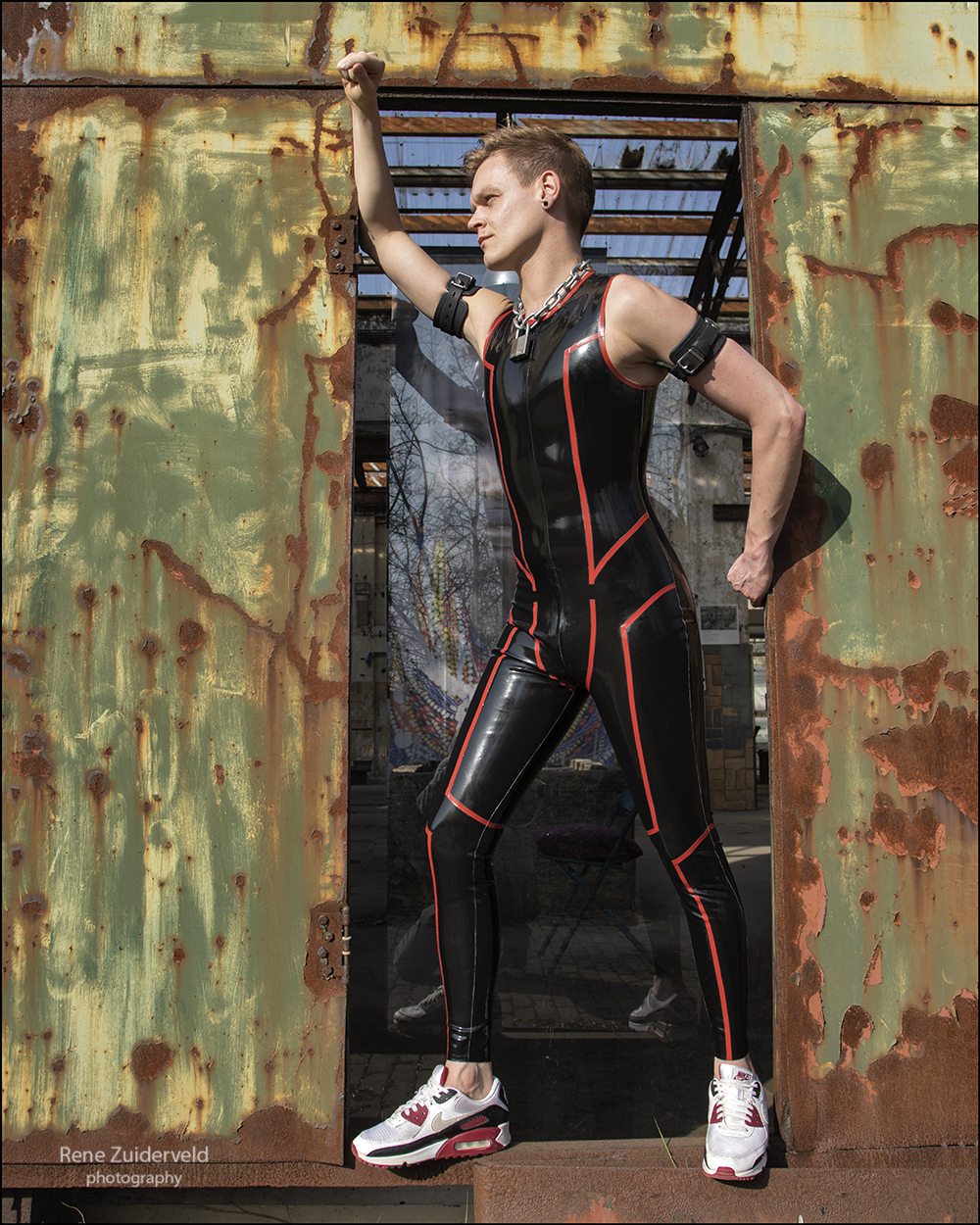 Men's Sleevless Latex Leggings Suit Men's Sleevless Latex Leggings Suit