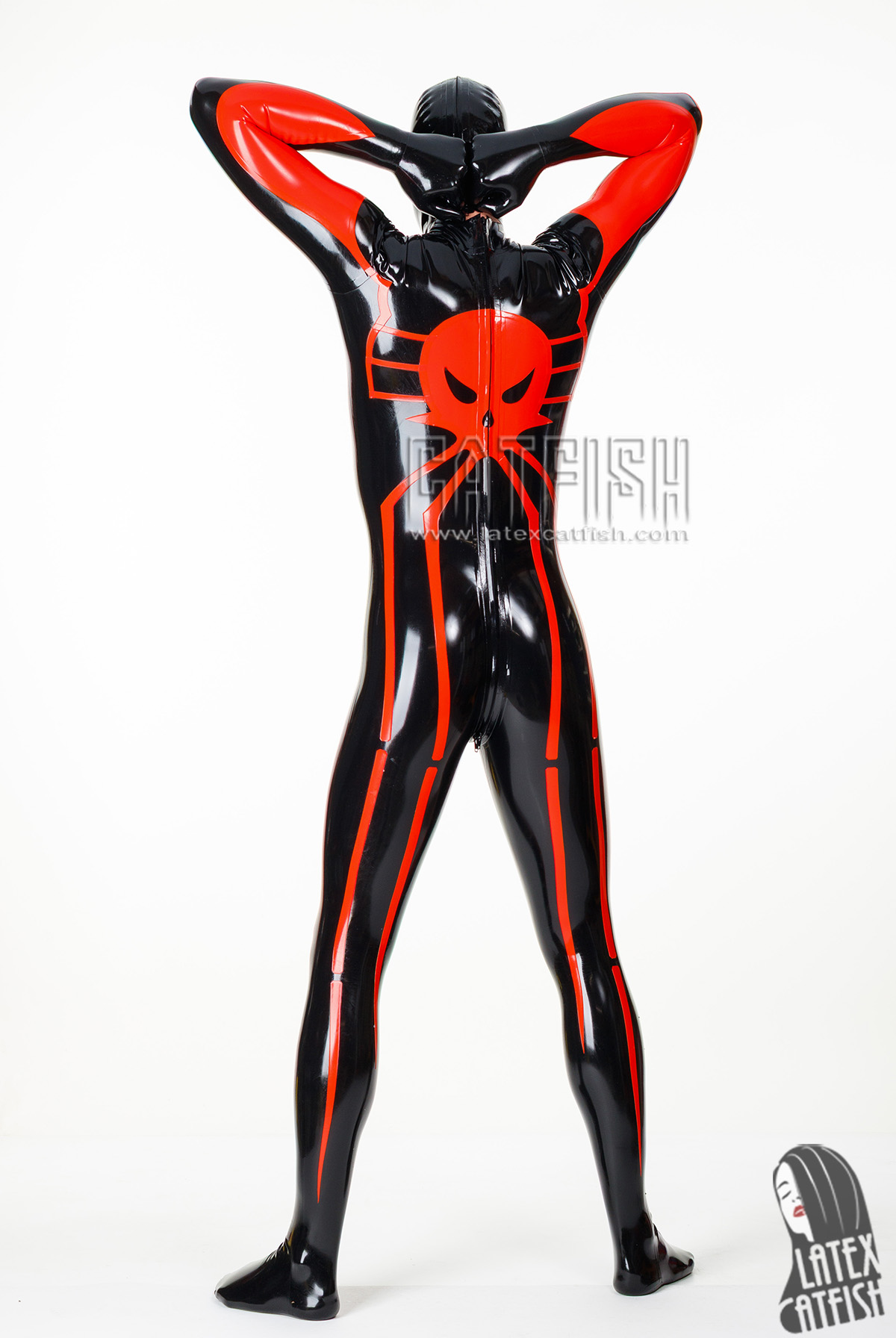 Men's 'Arachne' Spidey Pattern Latex Costume Catsuit Men's 'Arachne' Spidey Pattern Latex Costume Catsuit
