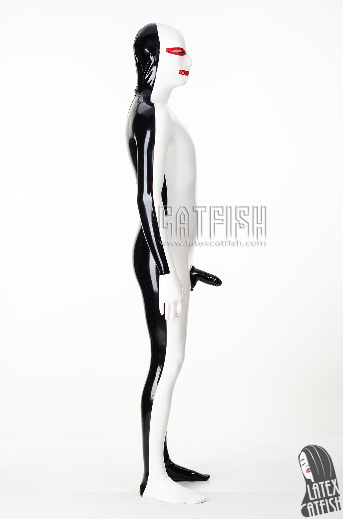 Men's 'Same Both Ways' Latex Gimp Catsuit With Codpiece Men's 'Same Both Ways' Latex Gimp Catsuit With Codpiece