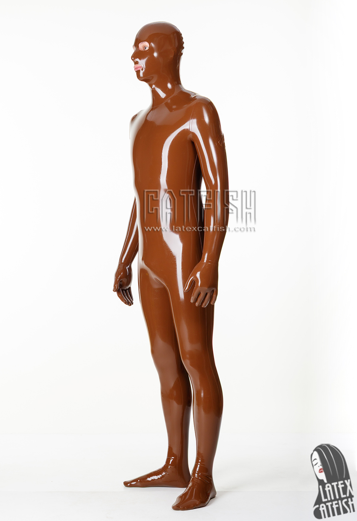 Men's '3-Way T-Shape' Back Zipper Hooded Latex Catsuit Men's '3-Way T-Shape' Back Zipper Hooded Latex Catsuit