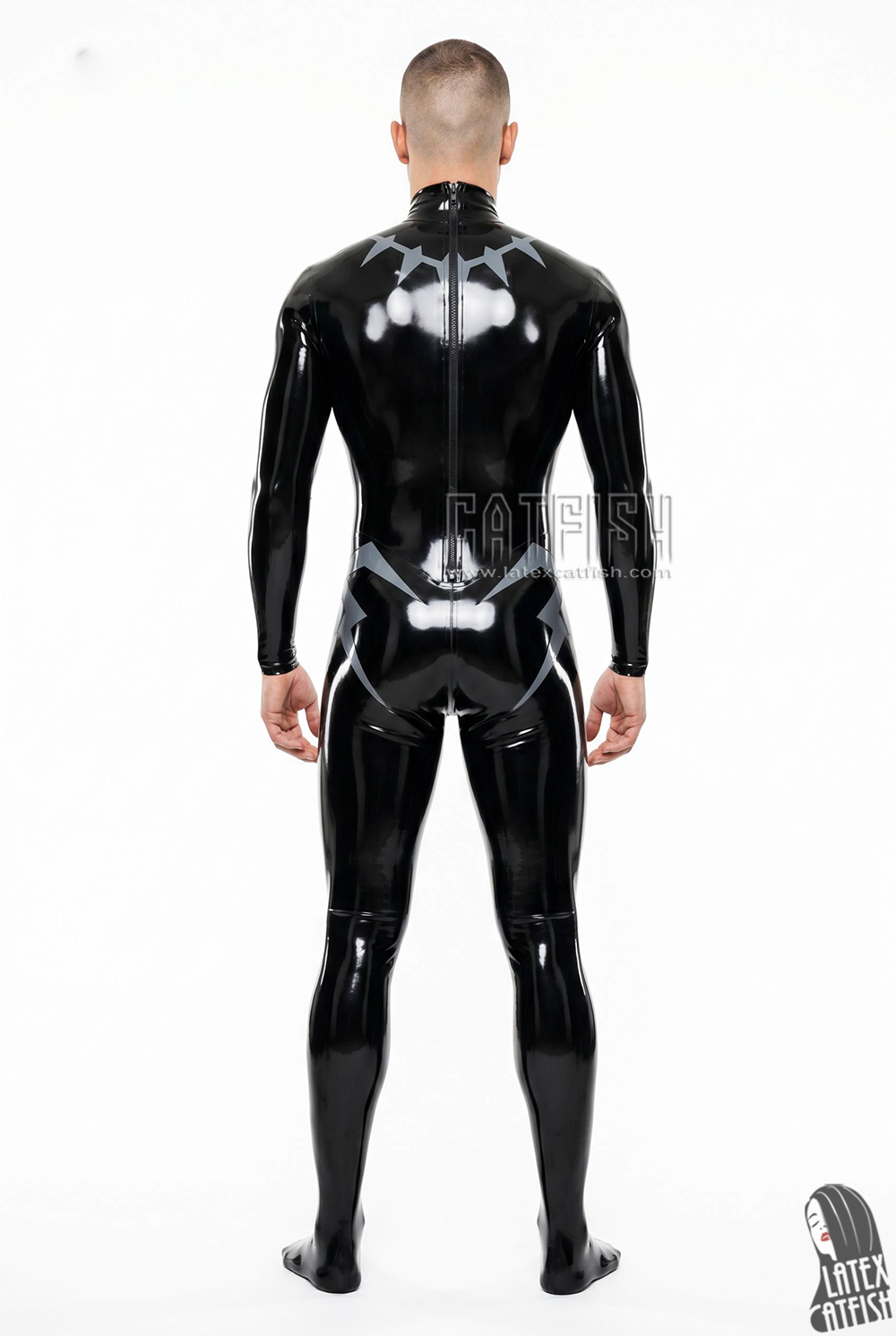 Black Panther COS Latex Catsuit Black Panther COS Latex Catsuit