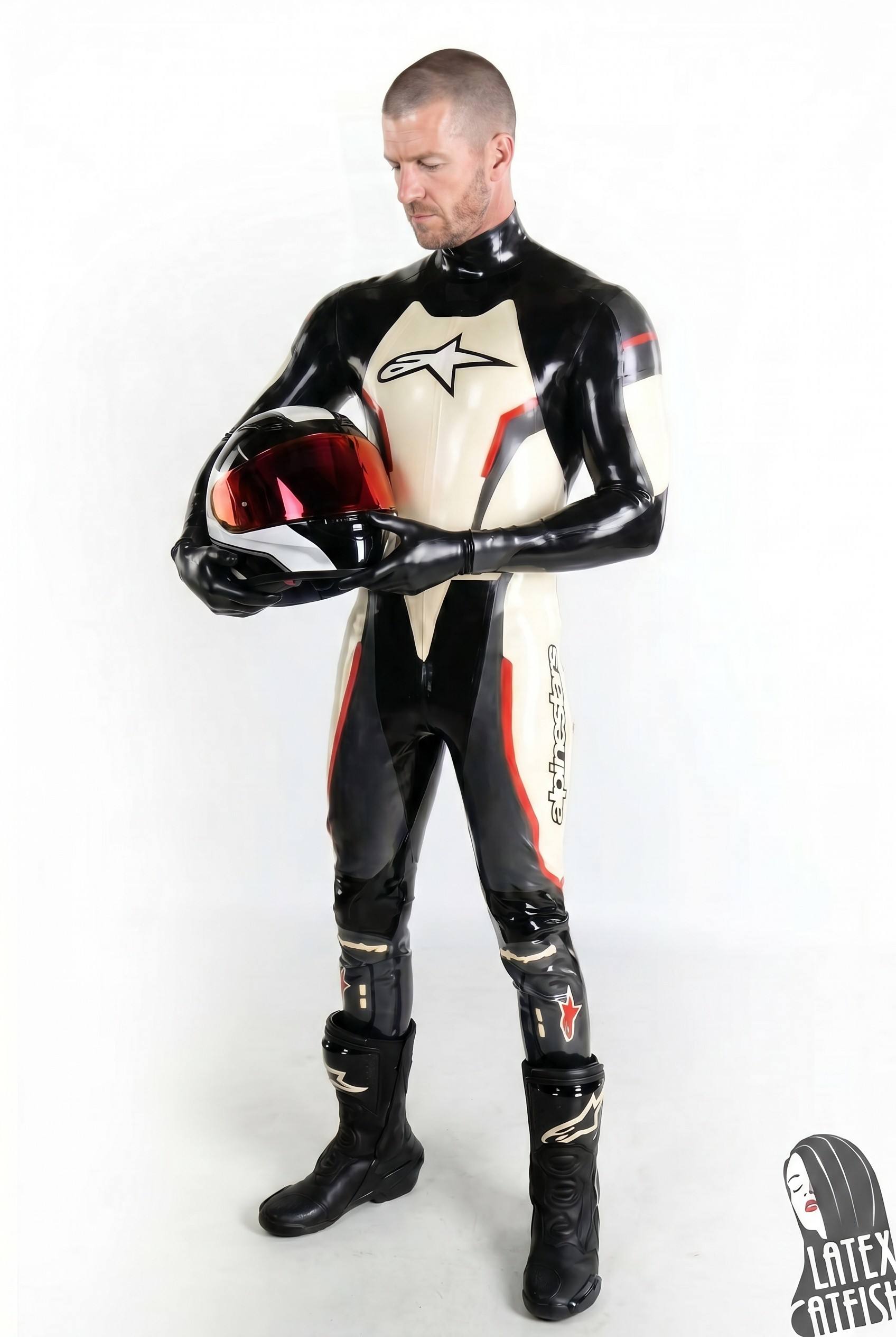 T-Age Style Moto Latex Biker Catsuit Version 16 T-Age Style Moto Latex Biker Catsuit Version 16