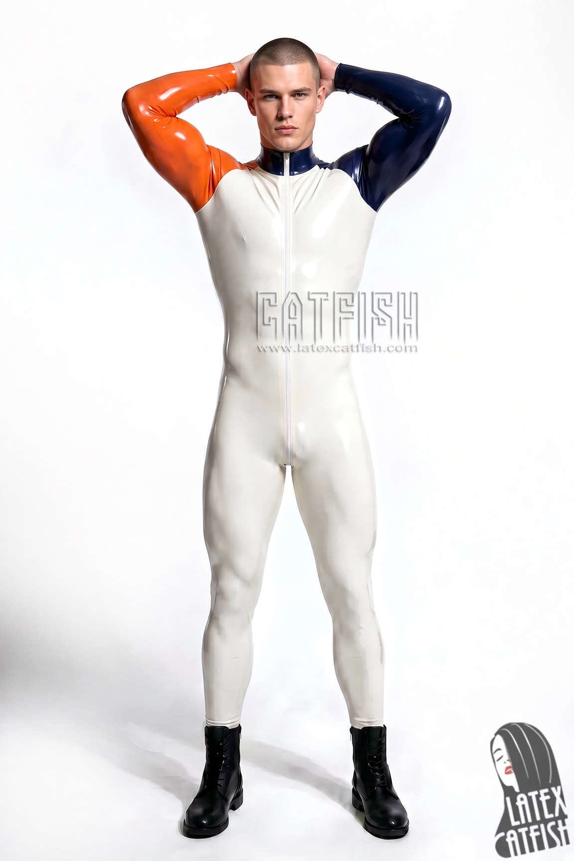'Oddity' Raglan-Sleeved Latex Catsuit 'Oddity' Raglan-Sleeved Latex Catsuit