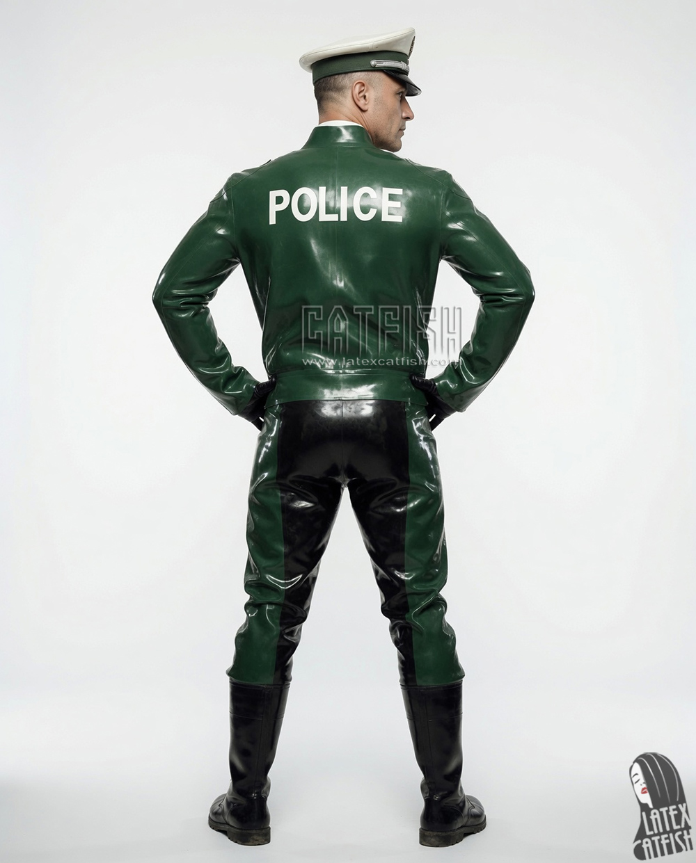 Thick Latex Front Zipper Uniform Jacket Thick Latex Front Zipper Uniform Jacket