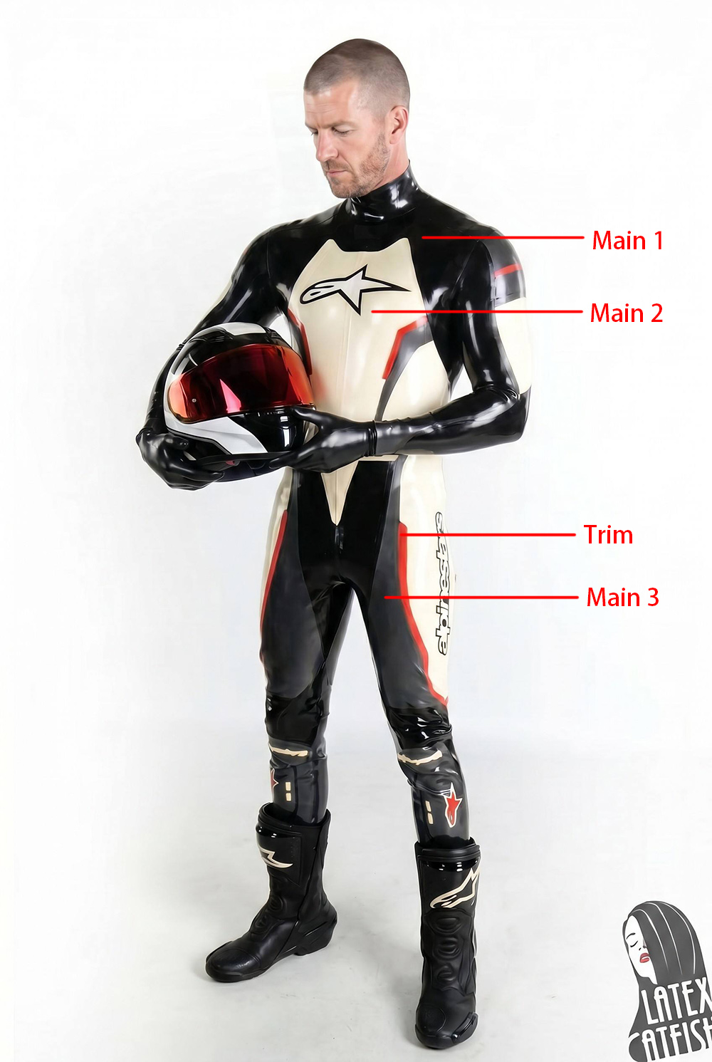 T-Age Style Moto Latex Biker Catsuit Version 16 T-Age Style Moto Latex Biker Catsuit Version 16