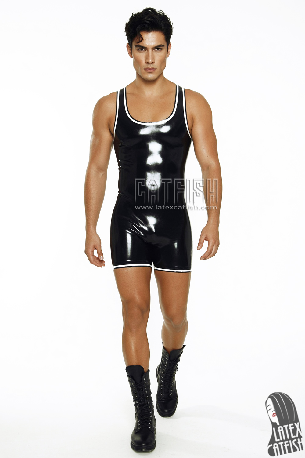 Men's Short-Legged Latex Unitard Men's Short-Legged Latex Unitard