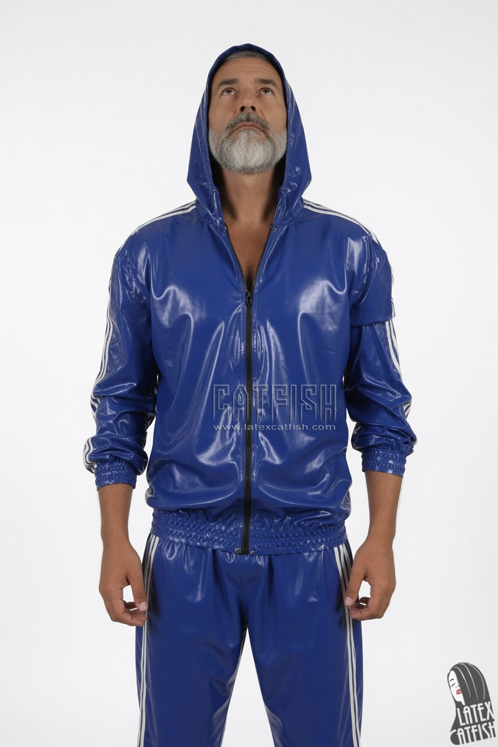 Men's Latex Hooded Sports Training Jacket Men's Latex Hooded Sports Training Jacket